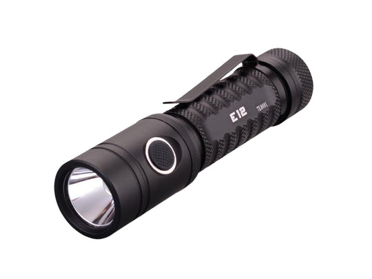 Powertac E12 USB-C Rechargeable LED Flashlight - 1250 Lumens - Includes 1 x 18650