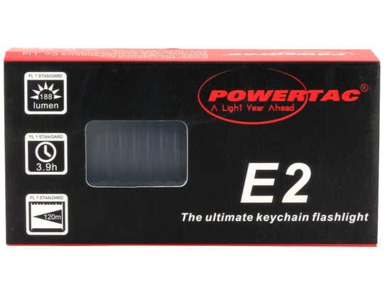 Powertac E2 Keychain Light - Package Shot