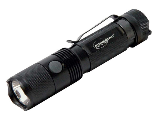 Powertac E20 Rechargeable Flashlight - CREE XM-L2 U3 LED - 1180 Lumens - Uses 1 x 18650 (Included) or 2 x CR123A