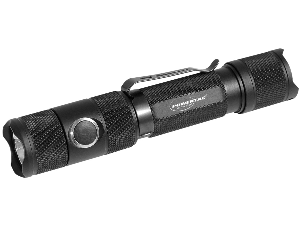 Powertac E5R Rechargeable LED Flashlight - CREE XM-L2 U2 - 1000 Lumens
