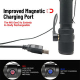 Powertac M5-G3 Rechargeable LED Flashlight - CREE XM-L2 U3 - 2030 Lumens - Includes 1 x 18650