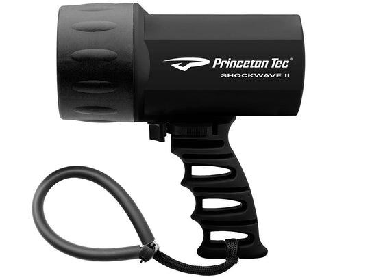 Princeton Tec Shockwave II Dive Light - Incandescent Xenon Bulb - 205 Lumens - Class I Div 2 - Includes 8 x C - Black