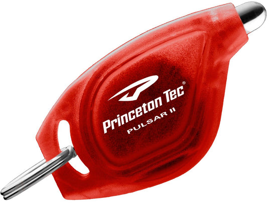Princeton Tec Pulsar II Keychain Light - 1 x Red LED - 10 Lumens - Includes 2 x CR2016s - Red
