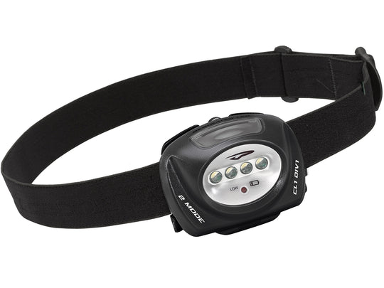 Princeton Tec Quad II Intrinsically Safe Headlamp - 4 x LEDs - 78 Lumens - Class  I Div 1 - Includes 3 x AAAs - Black