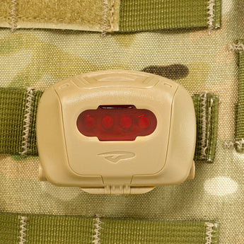 Princeton Tec Quad Tactical MPLS Headlamp - 4 x LEDs - 78 Lumens - Includes Colored Filters - Includes 3 x AAAs - Black, Olive Drab, Camo and Tan