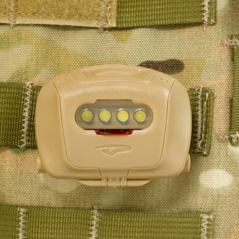 Princeton Tec Quad Tactical MPLS Headlamp - 4 x LEDs - 78 Lumens - Includes Colored Filters - Includes 3 x AAAs - Black, Olive Drab, Camo and Tan