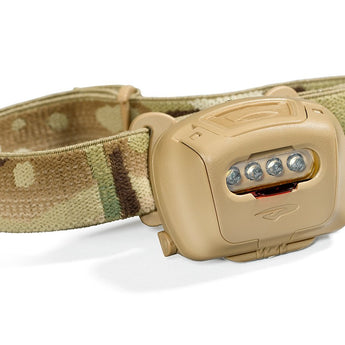 Princeton Tec Quad Tactical MPLS Headlamp - 4 x LEDs - 78 Lumens - Includes Colored Filters - Includes 3 x AAAs - Black, Olive Drab, Camo and Tan
