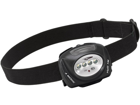 Princeton Tec Quad Headlamp - 4 x LEDs - 78 Lumens - Class I Div 2 - Includes 3 x AAAs - Black with Rubber Strap