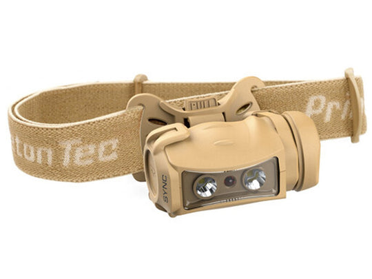 Princeton Tec Sync Tactical MPLS LED Headlamp - 300 Lumens - Includes 3 x AAA - Tan