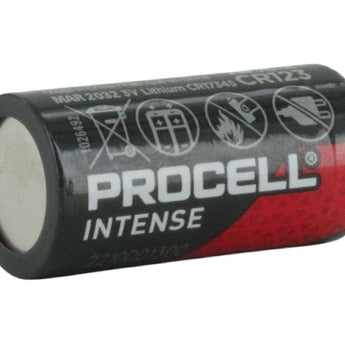 Duracell Procell PL CR123A (216PK) 1400mAh 3V Lithium Primary (LiMNO2) Button Top Batteries (PL123BKD) - Case of 216 (18 x 12-Packs)