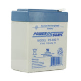 Power-Sonic PS-682F 9AH 6V Rechargeable Sealed Lead Acid (SLA) Battery - F1 Terminal