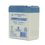 Power-Sonic PS-682F 9AH 6V Rechargeable Sealed Lead Acid (SLA) Battery - F1 Terminal