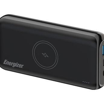 Energizer Power Bank for Wireless/USB Charging - 10,000mAh or 20,000mAh Capacity