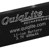 Quiqlite Q-XLB 400mAh 3.7V Lithium Ion (Li-ion) Snap Connector Battery for QuiqLiteX - Bulk