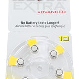 Rayovac R-10AE-60 MF (6PK) Size 10 1.45V Zinc Air Yellow Hearing Aid Battery - 6 Pack Retail Card