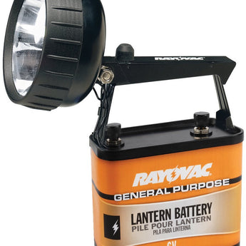Rayovac Steel Beam Lantern with Swivel Head - Krypton Incandescent Bulb - 60 Lumens - Includes 918 6V SLA Battery (301K)