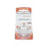 Rayovac 312AE (6PK) Size 312 1.45V Zinc Air Brown Hearing Aid Battery - 6-Pack Retail Card (R-312AE-60 MF)