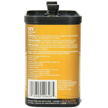 Rayovac 926D 7900mAh 12V Carbon-Zinc Lantern Battery with Screw Terminals - Bulk