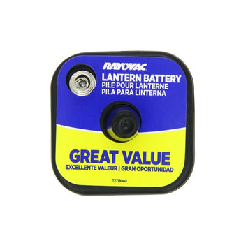 Rayovac 944C 6 Volt  Carbon-Zinc Heavy Duty Lantern Battery with Spring Terminals