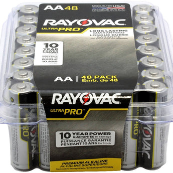 Rayovac Ultra Pro AL-AA-48 1.5V Alkaline Button Top Batteries - 48 Pack