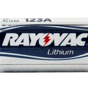 Rayovac CR123A Lithium Battery - Side Shot
