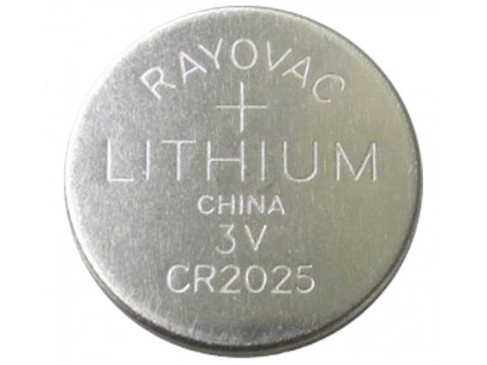 Rayovac CR2025 165mAh 3V Lithium Primary (LiMNO2) Coin Cell Battery - 3 Piece Tear Strip