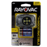 Rayovac Industrial DIYHL3AAA-BXTB Virtually Indestructible LED Headlight - 100 Lumens - Includes 3 x AAAs
