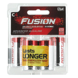 Rayovac Fusion 814-4T C-cell 1.5V Alkaline Button Top Batteries - 4 Piece Retail Card