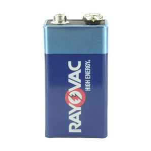 Rayovac High Energy A1604 9V Alkaline Battery with Snap Connectors - Bulk