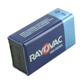 Rayovac High Energy A1604 (210PK) 9V Alkaline Battery - Snap Connectors - Made in USA - Case of 210