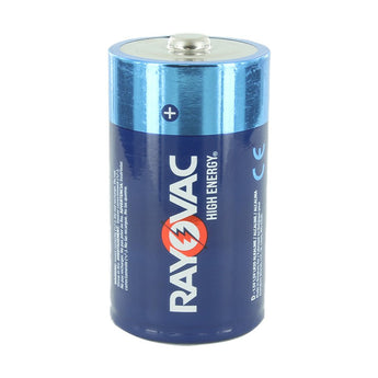 Rayovac High Energy 813 (105PK) D 1.5V Alkaline Button Top Batteries - Made in USA - Case of 105