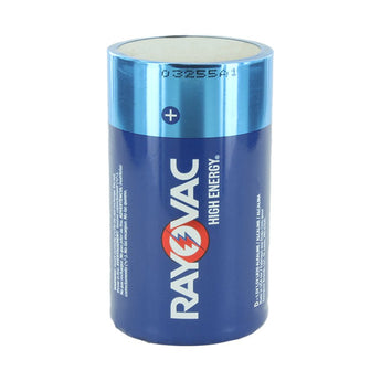 Rayovac High Energy 813FT J (105PK) D 1.5V 14Ah Alkaline Flat Top Batteries - Case of 105
