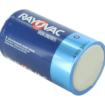 Rayovac High Energy 813FT J (105PK) D 1.5V 14Ah Alkaline Flat Top Batteries - Case of 105