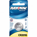 Rayovac Specialty KE CR2016 90mAh 3V Lithium Primary (LiMNO2) Coin Cell Battery for Keyless Entry - 1 Piece Retail Card