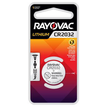 Rayovac Specialty KE CR2032 220mAh 3V Lithium Primary (LiMNO2) Coin Cell Battery for Keyless Entry - 1 Piece Retail Card