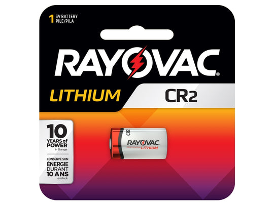 Rayovac Specialty RL CR2 850mAh 3V Lithium Primary (LiMNO2) Button Top Photo Battery - 1 Piece Retail Card
