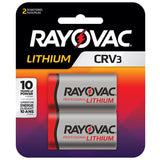 Rayovac RL CRV3 3700mAh 3V Lithium Primary (LiMNO2) Flat Top Photo Batteries - 2 Pack Retail Card
