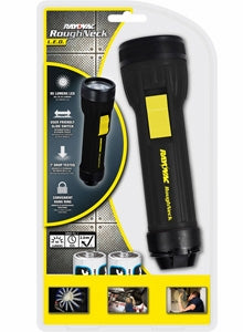Rayovac RN2D1W-B 1W 85 Lumens LED Roughneck Flashlight uses 2 D cells (included)