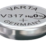 Varta 317 10.5mAh 1.55V Electronic Silver Oxide Coin Cell Battery (V317) - Pill Box