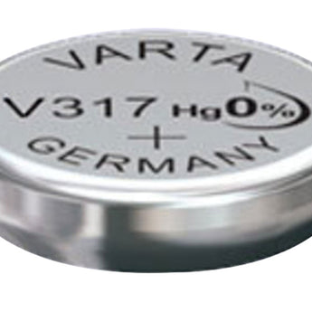 Varta 317 10.5mAh 1.55V Electronic Silver Oxide Coin Cell Battery (V317) - Pill Box
