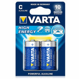 Varta High Energy C Cell Alkaline Batteries