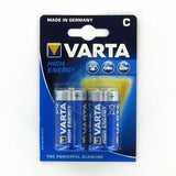 Varta High Energy C Cell Alkaline Batteries