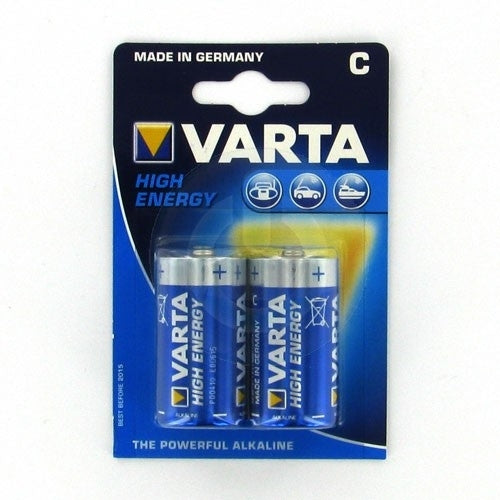 Varta High Energy C Cell Alkaline Batteries