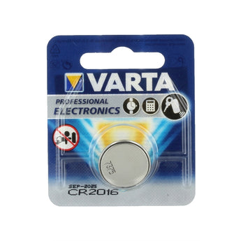 Varta Electronics CR2016 90mAh 3V Lithium Primary (LiMNO2) Coin Cell Battery - 1 Piece Retail Card
