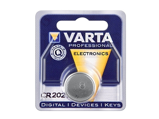 Varta Electronics 6025 CR2025 165mAh 3V Lithium Primary (LiMnO2) Coin Cell Battery - 1 Piece Retail Card