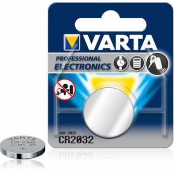 Varta Electronics 6032 CR2032 230mAh 3V Lithium Primary (LiMnO2) Coin Cell Battery for Cameras/MP3 Players - 1 Piece Retail Card