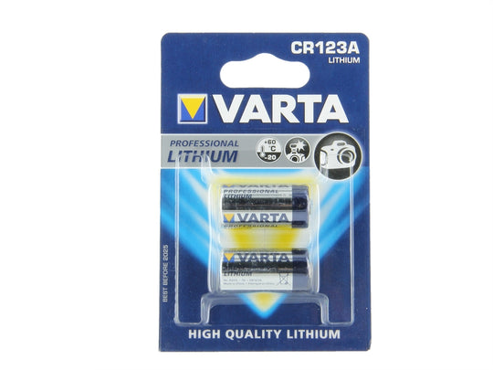 Varta Professional 6205-2 CR123A 1430mAh 3V Lithium Primary (LiMNO2) Photo Batteries - 2 Piece Retail Card