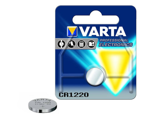 Varta Electronics 6220 CR1220 35mAh 3V Lithium Primary (LiMnO2) Coin Cell Battery - 1 Piece Retail Card