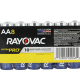 Rayovac Ultra Pro AL-AA 1.5V Alkaline Button Top Batteries - 8 Pack Shrink Wrap