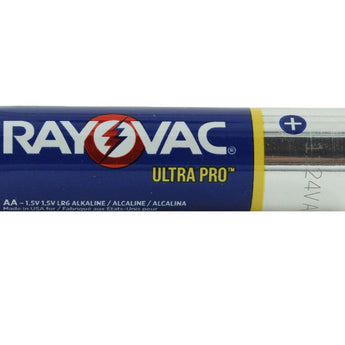 Rayovac Ultra Pro button top AA side angle